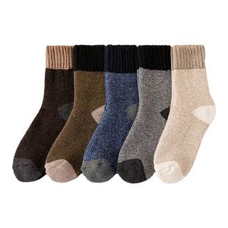 羊毛袜加厚袜子男冬季加绒超厚保暖男士中筒东北冬天特厚羊绒棉袜