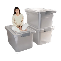 (Pack of 3) Youqin thickened extra large storage box plastic home wardrobe clothes toy organizing box storage box