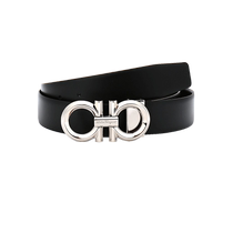(Self-operated) Ferragamo Ferragamo mens leather plate buckle double-sided belt belt 679939