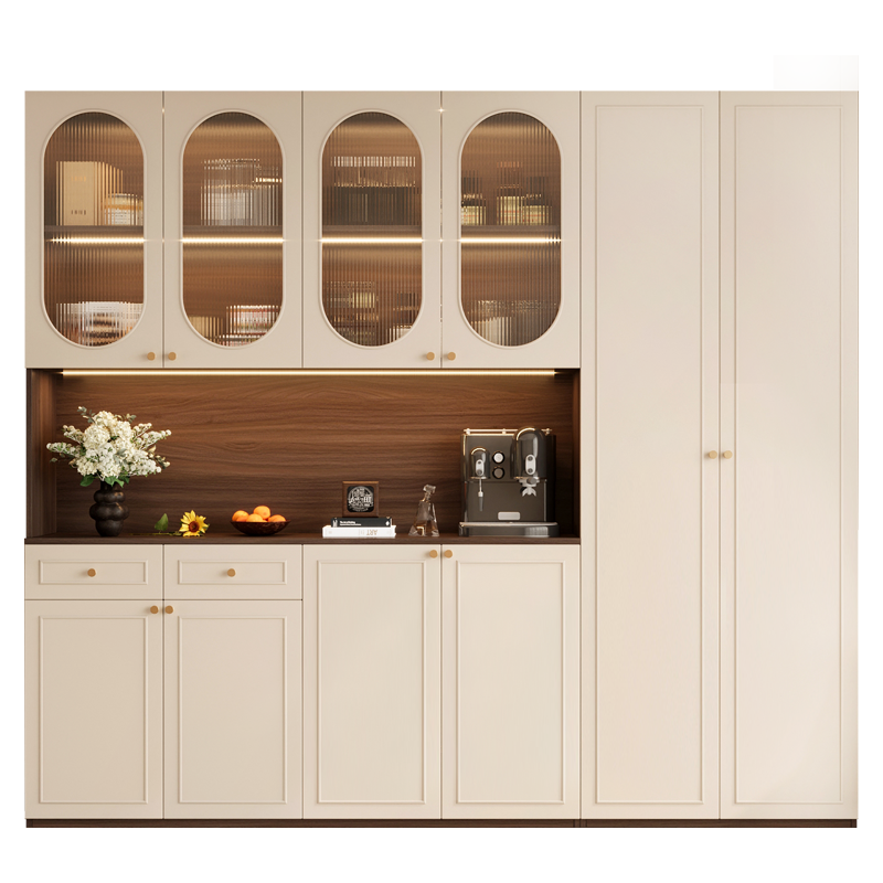 Warmly French mid-century style sideboard and wine cabinet