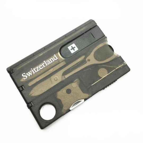 Swiss swizerland multifunctional camping knife card lamp