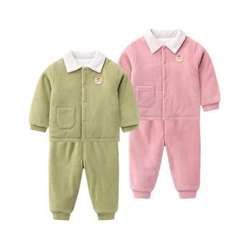 Padded thickened polar fleece home pajamas rabbi