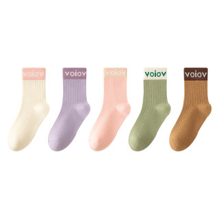 Autumn and winter girls' pure cotton anti-odor, sweat-absorbent and antibacterial socks