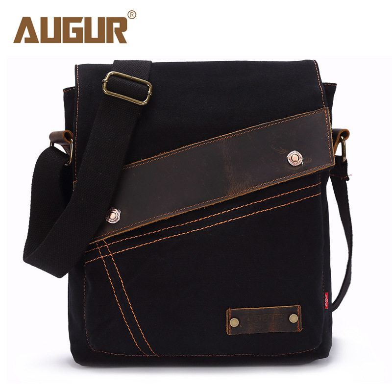 Men's casual travel bag, shoulder bag, crossbody bag, durable canvas retro briefcase, portable tablet backpack