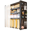 No-brainer home shelves with perforated board dust-proof curtains