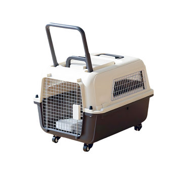 Pet Travel Crate for Cats, Special Carrier for Dogs, Car-Mounted Dog Cage, Portable Medium and Large Trolley Box