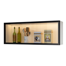 Hole-free kitchen wall glass door wall cabinet wall hanging rack condiment seasoning rack storage rack storage rack