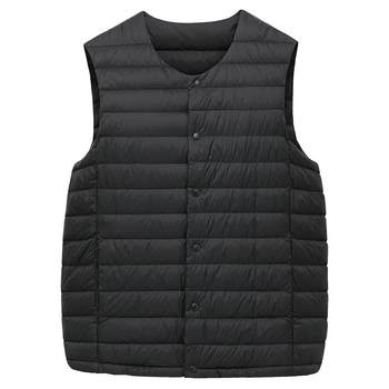 Duck men's short thin down vest