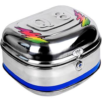 Extra large luxury thickened stainless steel motorcycle trunk
