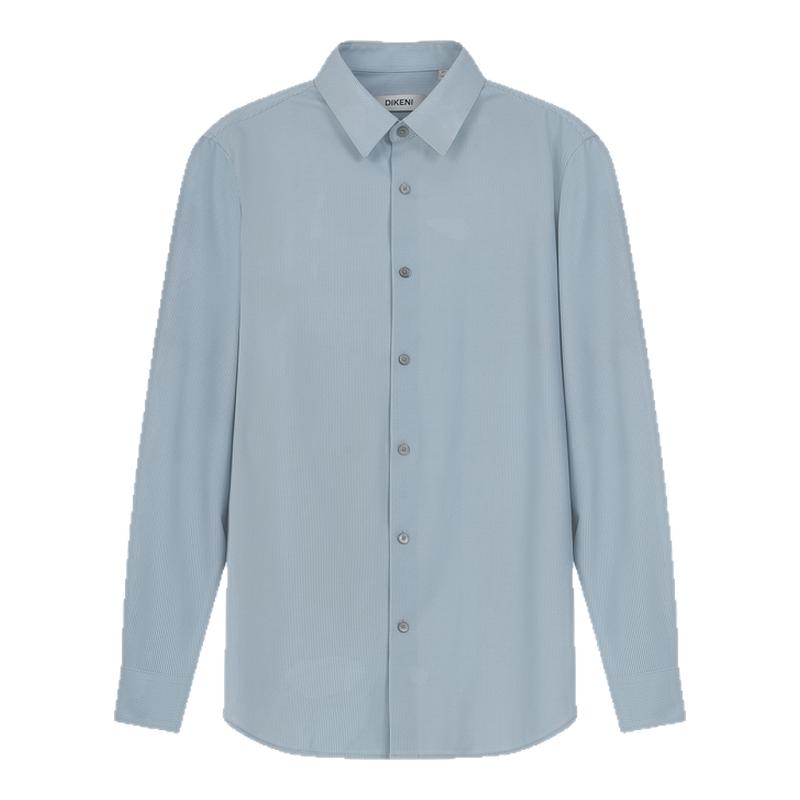Dickoni autumn men's texture printed skin-friendly brushed long-sleeved formal shirt