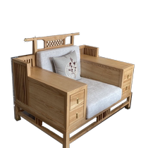 Canapé chinois moderne en bois massif combinaison simple de canapé de grand appartement de villa meuble TV personnalisation de meubles de chambre modèle