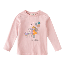 David Bella girls long-sleeved T-shirt childrens cotton bottoming shirt for girls and older children baby autumn tops girls and childrens clothing