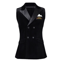 International modern dance top mens ballroom dance velvet vest dance special Latin dance practice clothing performance clothing