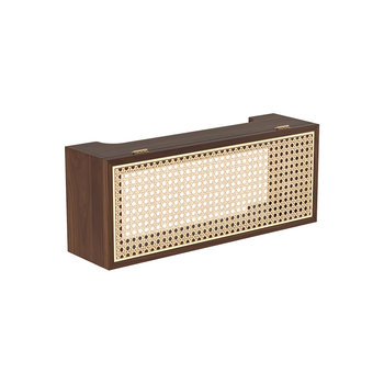 Solid wood rattan router wifi optical cat storage rack decoration tv set-top box cable board finishing storage box