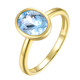 Private jewelry 18K gold aquamarine ring customization