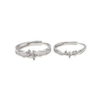 [2024 ສິນຄ້າໃຫມ່] Pure Silver S999 Couple Rings Pure Silver Rings a pair of niche design engraved gift commemorative