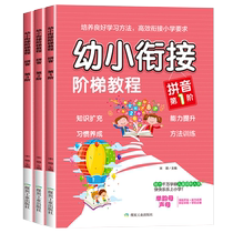 全套3册幼小衔接阶梯教程拼音练习册 学习教材汉语拼音字母表描红本田字格拼读训练一年级笔顺一日一练阅读与识字课件阅读绘本