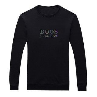 老爷车冬季加厚加绒长袖T恤男士保暖上衣男装圆领卫衣黑色打底衫