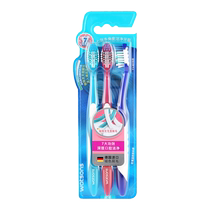 Watsons seven-effect multi-angle clean toothbrush with soft bristles 3 pieces for adults and couples universal home decoration 1802