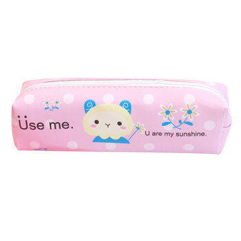 High-value cute storage bag ins niche pencil bag inspirational text elementary school student pencil bag large capacity stationery box