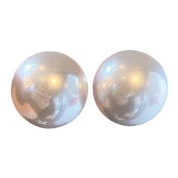 YAOYIZUN French and everyday @Big Pearl Earrings Feminine Retro Hong Kong Style 2024 New Trendy Earrings