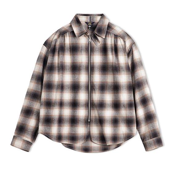 Madden workwear American plaid zipper shirt jacket