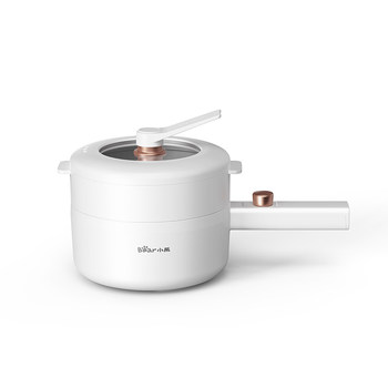 Bear dormitory electric cooking pot multifunctional with steaming cage