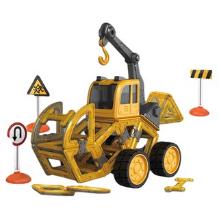 Magnetic Building Blocks for Assembling Various Construction Vehicles, Children's Educational Toys, Remote Control Excavator, Boys' Toys, Birthday Gift