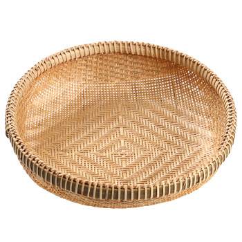 Handmade bamboo basket fruit basket living room round bamboo
