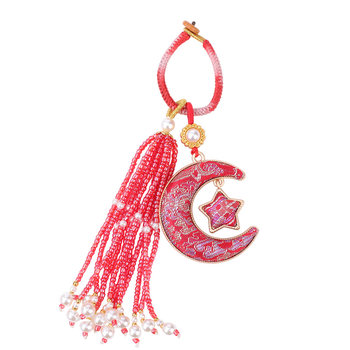 Song brocade star moon rice beads tassel ring buckle pendant mid-autumn festival
