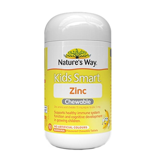 Nature's Way澳洲佳思敏小黄锌儿童补锌咀嚼片宝宝改善食欲50粒