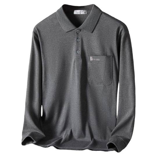 Long-sleeved middle-aged and elderly dad's clothes, pure cotton and thickened 2-piece