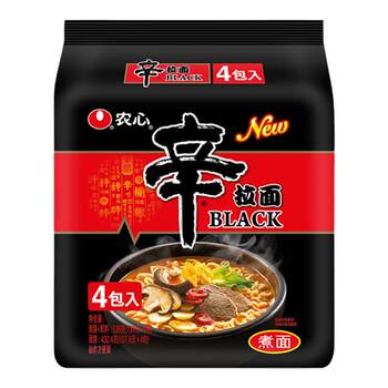 Nongshim Black Shin Ramen Black Korean-Style Bone Broth Flavor 130g Instant Noodles Instant Ramen Cooking Noodles Instant Bagged Noodles Late-Night Snack