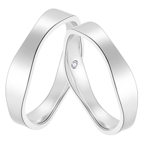 CRD PT950 Platinum Pair of Rings Diamond Couple Pair of Men and Women Proposal and Engagement Diamond Rings