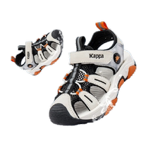 Kappa Kids Kappa childrens sandals boys 2024 summer new breathable hollow soft bottom girls beach shoes