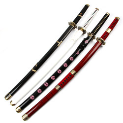 Zoro's Three Black Swords, Shusui, Wadou Ichimonji, Sandaime Kitetsu, Yukizuki cosplay anime wooden sword props