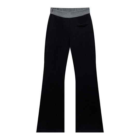 Where Are the Orange Trees Contrast Waistband Casual Flare Pants