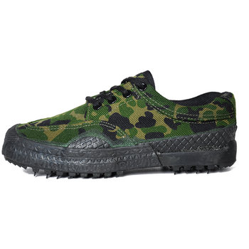 3537 Jiefang shoes men's summer camouflage shoes outdoor rubber shoes work shoes construction site wear-resistant labor protection shoes low-cut training shoes