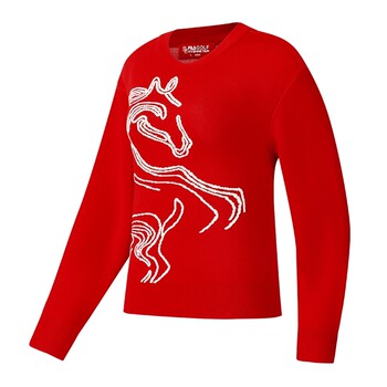 Fila ຢ່າງເປັນທາງການເສື້ອ sweater ແຂນສັ້ນ knitted ສໍາລັບແມ່ຍິງ