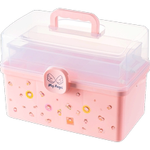 Childrens hair accessories storage box girl baby hairpins rubber band headwear hairpin ring dressing headband jewelry box 1071
