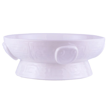 Theme restaurant boiled fish hair and blood soup bowl and vegetable plate