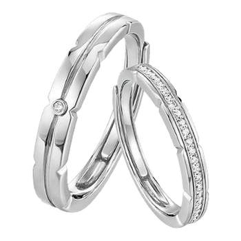 I do&co.destiny couple rings open silver rings for girlfriends and birthday gifts for boyfriends