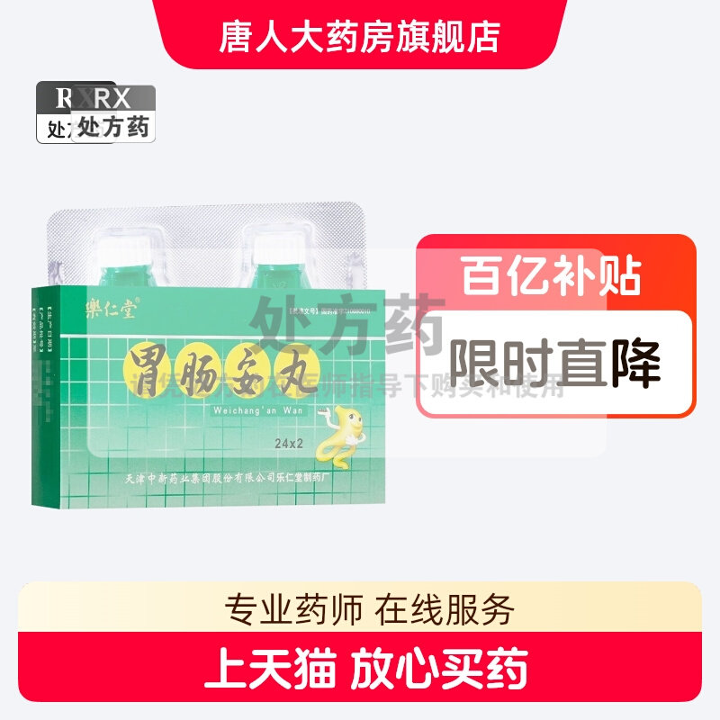 乐仁堂 胃肠安丸 0.02g*48丸/盒