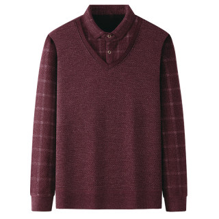 Dad's autumn and winter clothing red festive sweater for the year of the zodiac