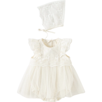 David Bella Newborn Romper Suit Female Baby Mesh Jumpsuit 2024 Summer New Baby Bag Fart Clothes