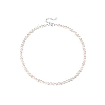 Zhou Dasheng Pearl Necklace for Women, Near-Round High-Luster Freshwater Pearl Choker, Mother's Day Gift