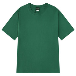 ins heavy thick cotton pure solid color t-sleeved T-shirt for men and women ແບບດຽວກັນຝ້າຍຄໍຮອບ bottoming ເສື້ອ trendy ສີຂາວເຄິ່ງແຂນ bf