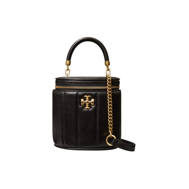 9.9 New Tory Burch/Tory Burch Kira Leather Black Women's Medium-Sized Handbag 9.9 New Tory Burch/Tory Burch Kira Leather Black Women's Medium-Sized Handbag