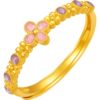 Saturday blessing gold-denominated 5G pure gold ring, wealth, health, golden osmanthus, spring girl, quitting smoking and raining Jiangnan festival gift