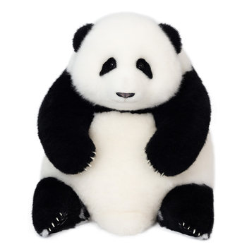 Panda factory ອາຍຸ 6 ເດືອນ huahua simulated panda wool doll doll pillow toy